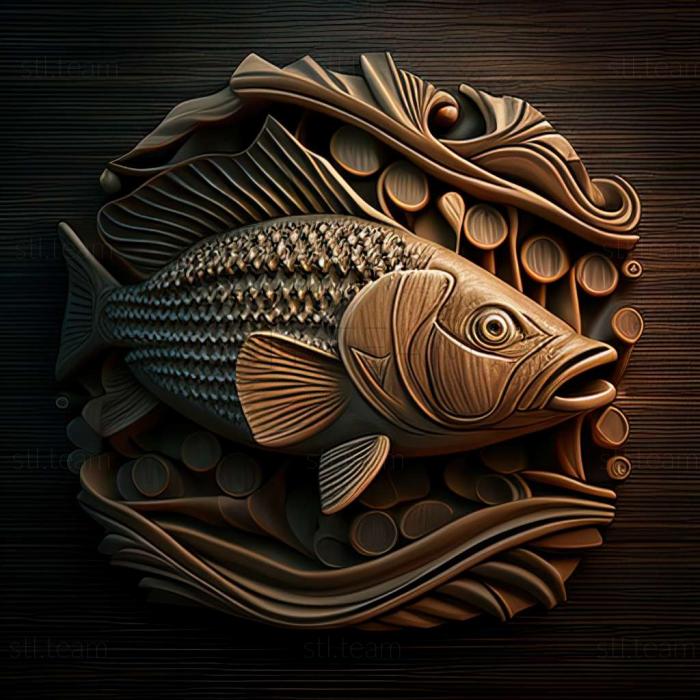3D model Olive catfish fish (STL)